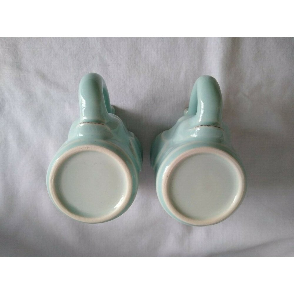 Set of 2 Light Aqua Blue Elephant 3D Figural Mug Cup Child Size - Picture 4 of 5